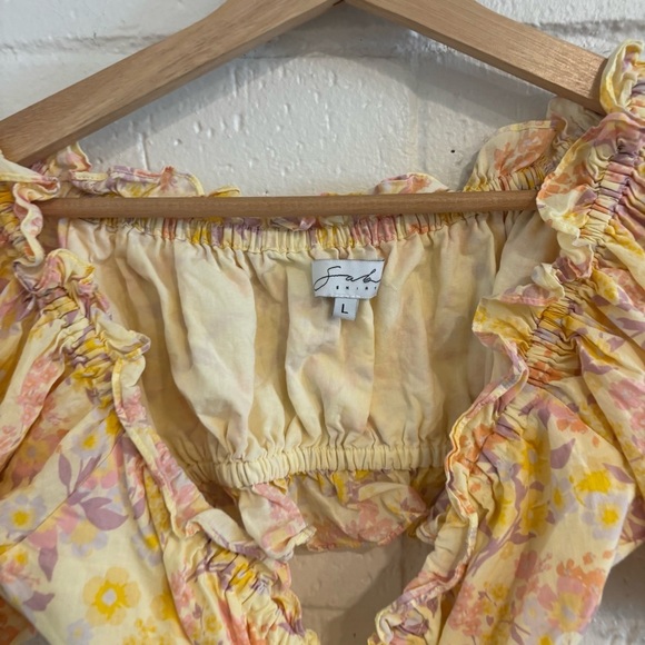 SABO skirt eilish romper / dress in yellow floral - Picture 5 of 6